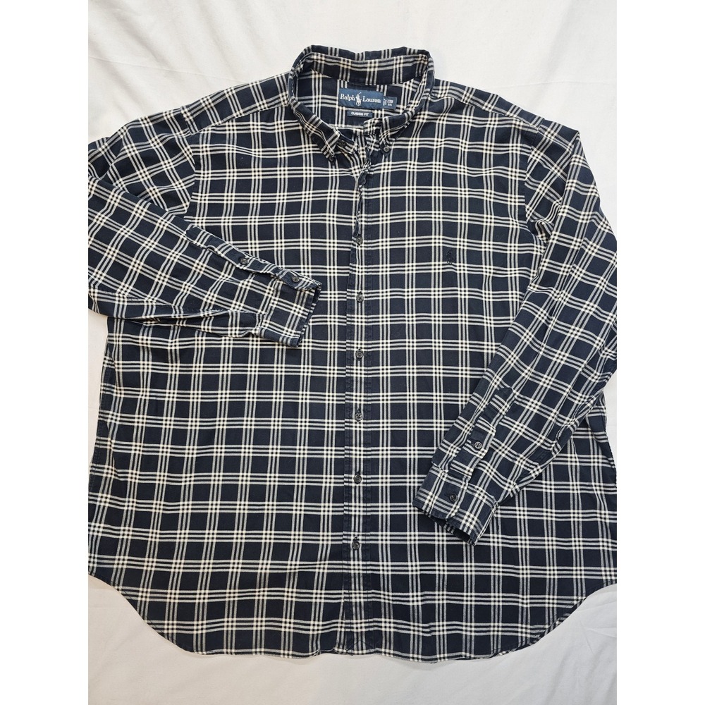 Polo Ralph Lauren Performance Mens Big & Tall  Long Sleeve Flannel Shirt XXL 2XB